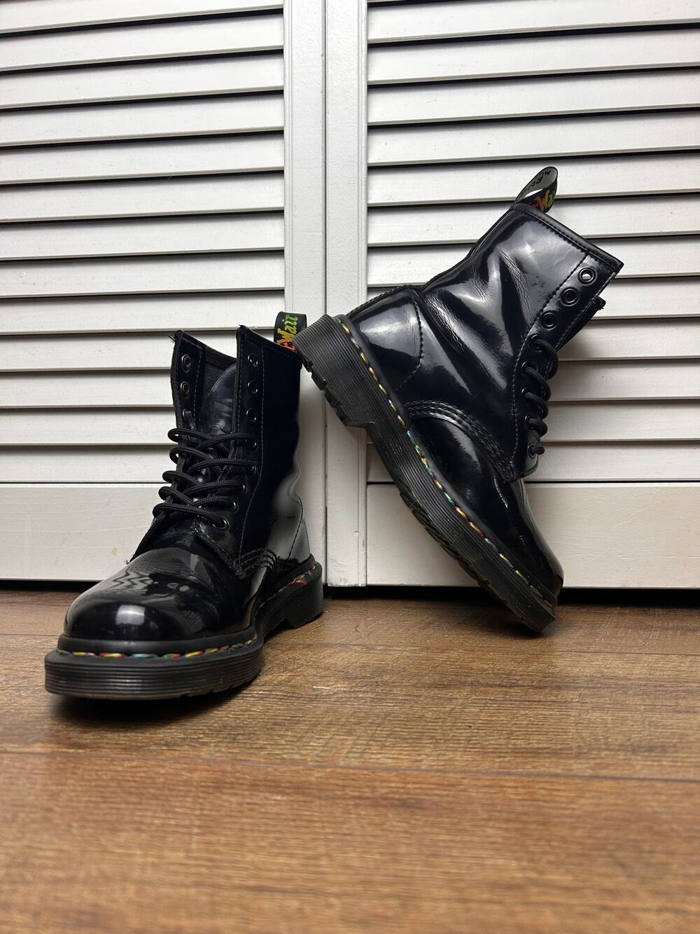 Dr. Martens 1460 Oil Slick Rainbow Stitch Boots UK 3 US M4 W5